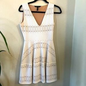 BCBG White A-Line Casual Dress